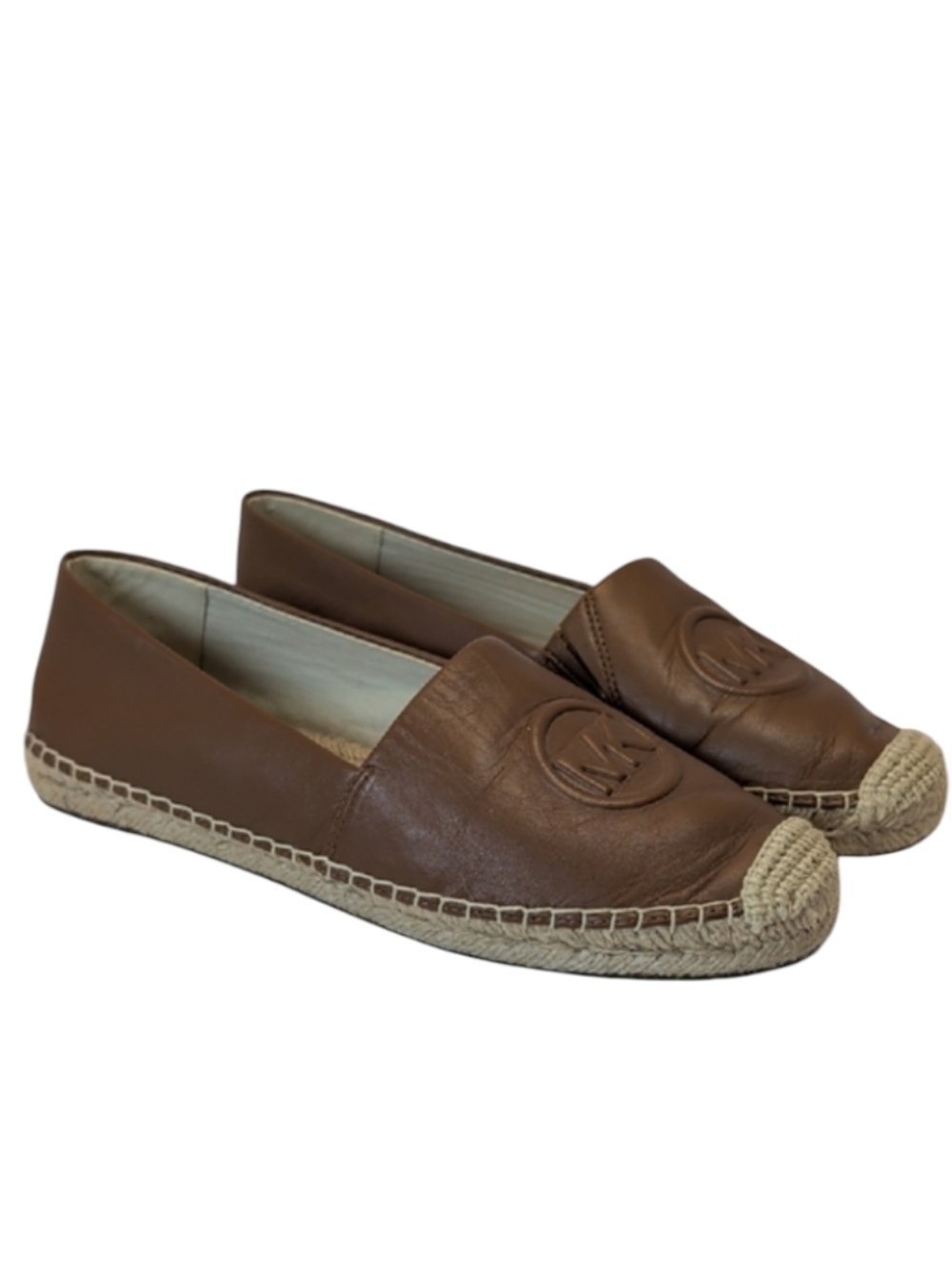 MICHAEL Michael Kors Brown Leather Espadrille Flats Size 6